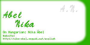 abel nika business card