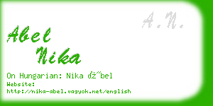 abel nika business card